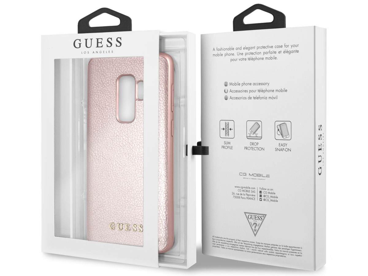 Guess Iridescent Case Rosé - Samsung Galaxy S9+ hoesje