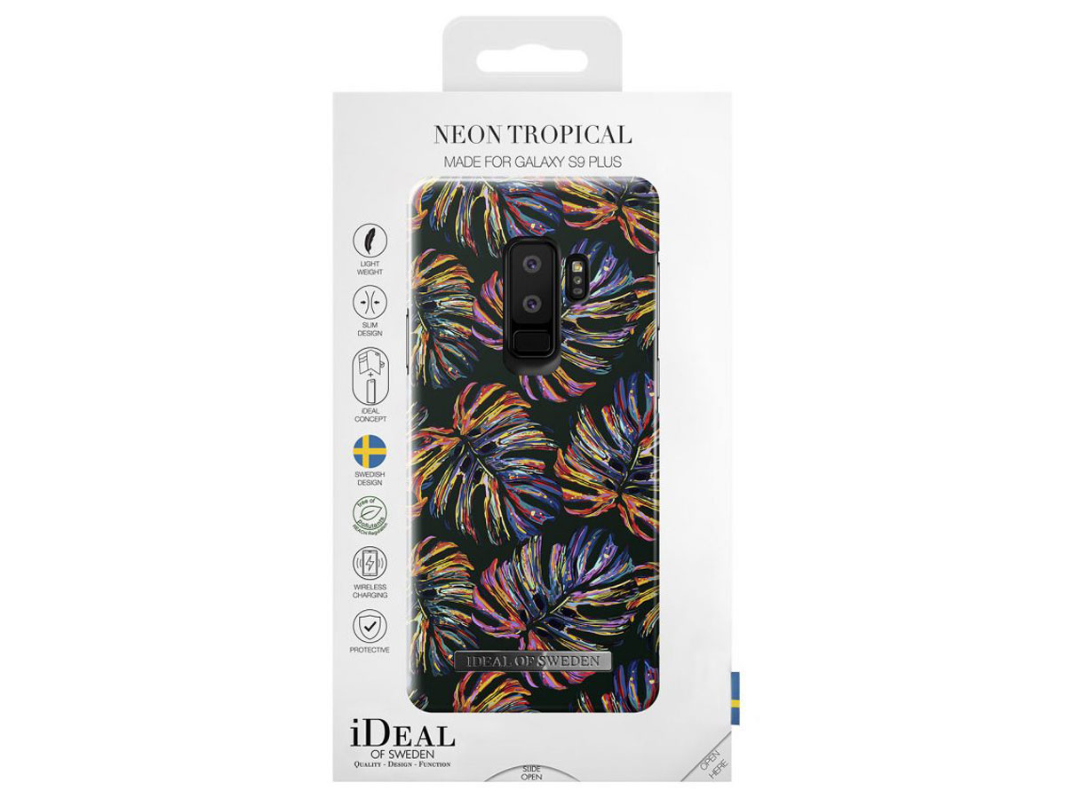iDeal of Sweden Neon Tropical Case - Galaxy S9+ hoesje