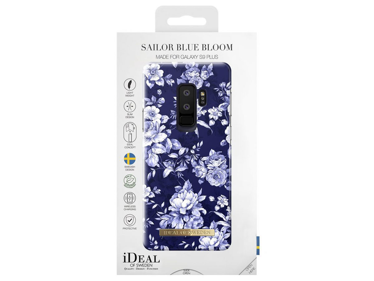iDeal of Sweden Sailor Blue Bloom - Galaxy S9+ hoesje