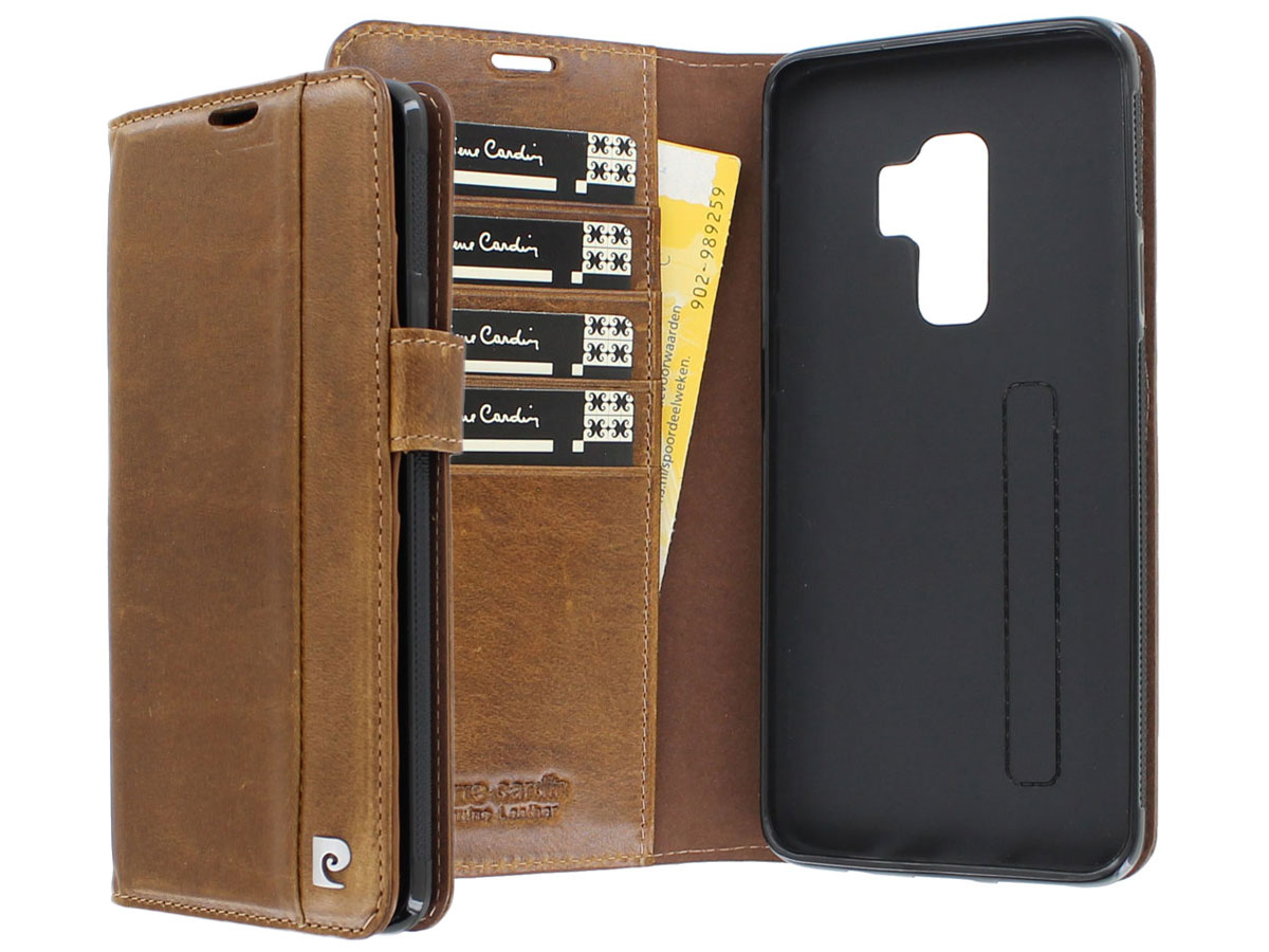 Pierre Cardin Bookcase Bruin - Galaxy S9+ Hoesje Leer