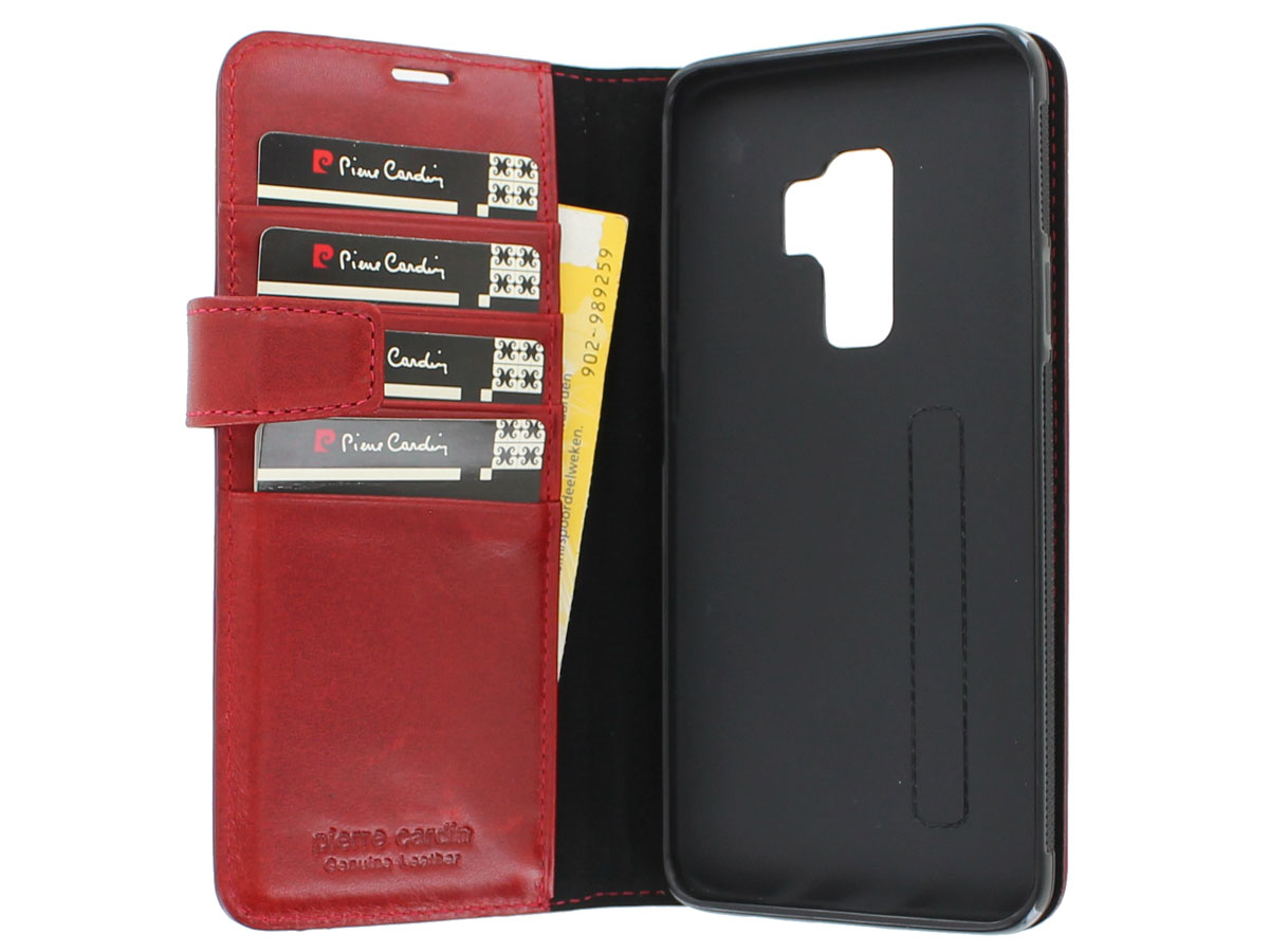 Pierre Cardin Bookcase Rood - Galaxy S9+ Hoesje Leer