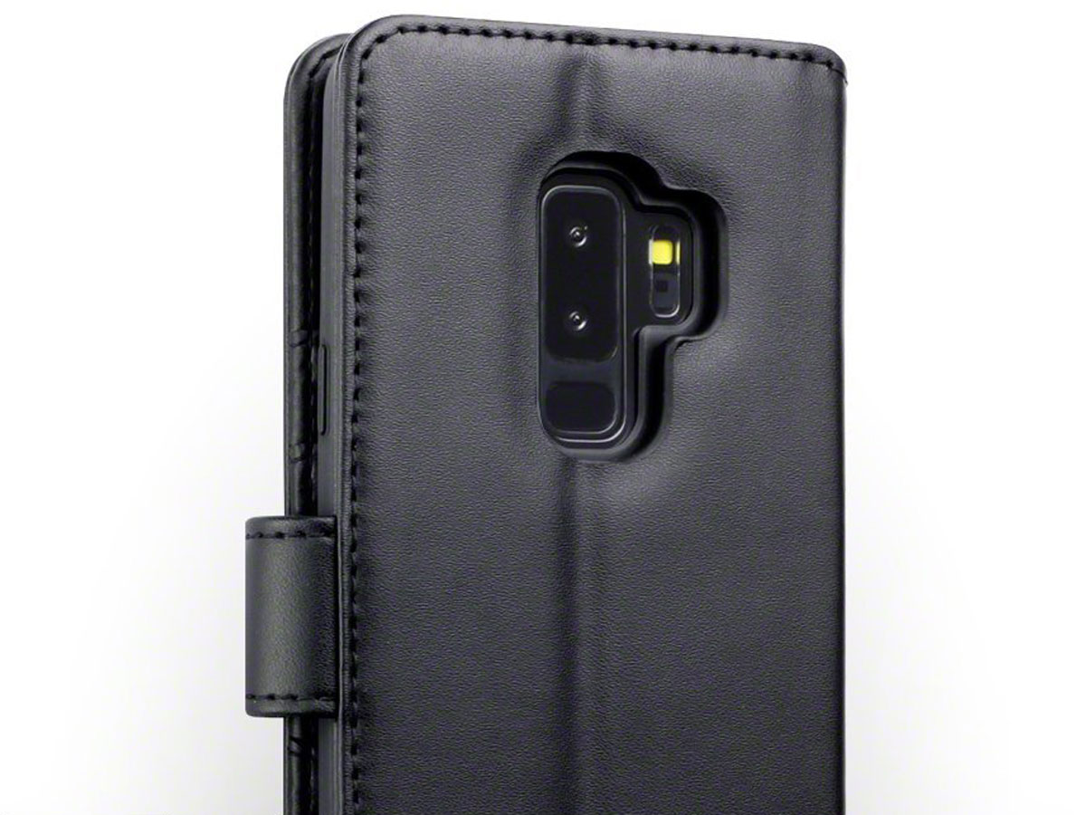CaseBoutique Case Zwart Leer - Samsung Galaxy S9+ hoesje