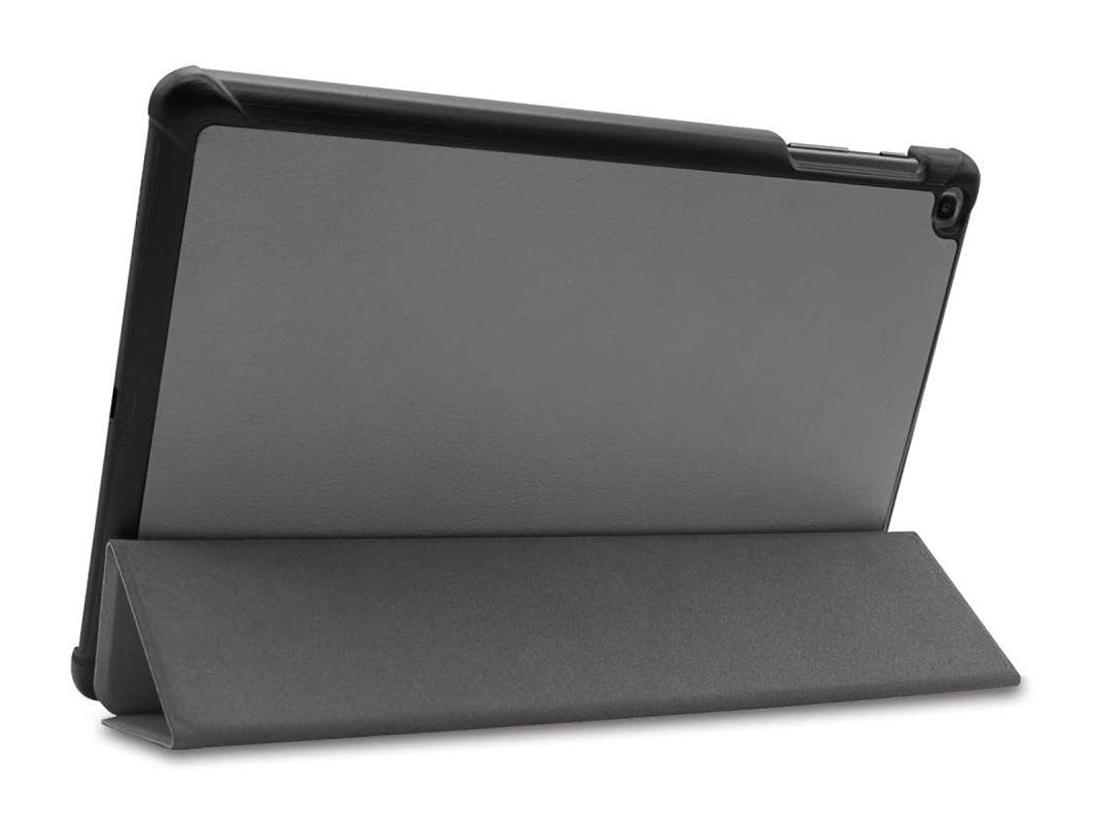 Smart Tri-Fold Bookcase Grijs - Samsung Galaxy Tab A 10.1 (2019) Hoesje