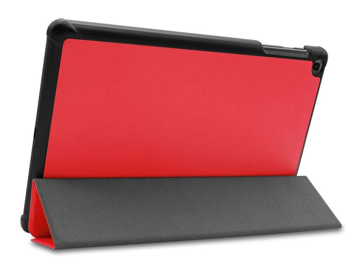 Smart Tri-Fold Bookcase Rood - Samsung Galaxy Tab A 10.1 (2019) Hoesje