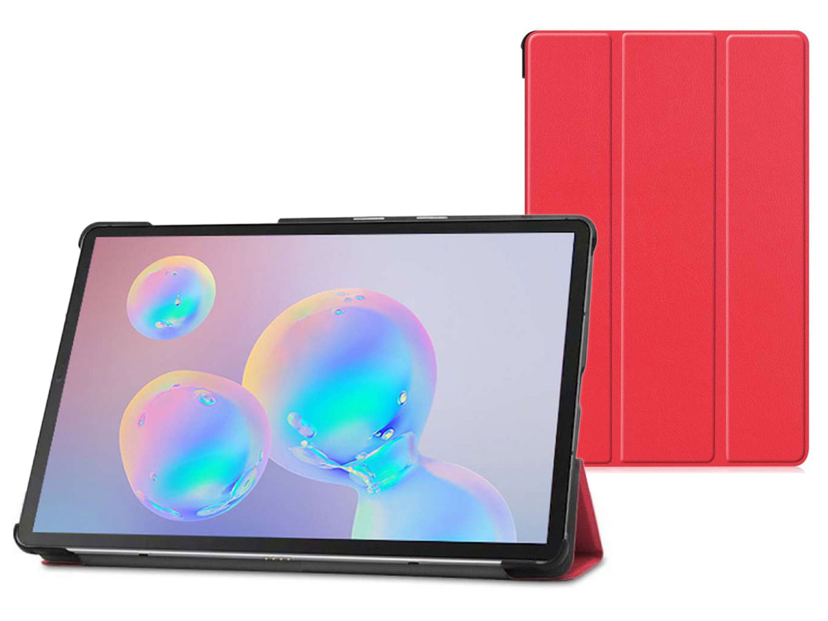 Smart Tri-Fold Bookcase Rood - Samsung Galaxy Tab S6 Hoesje