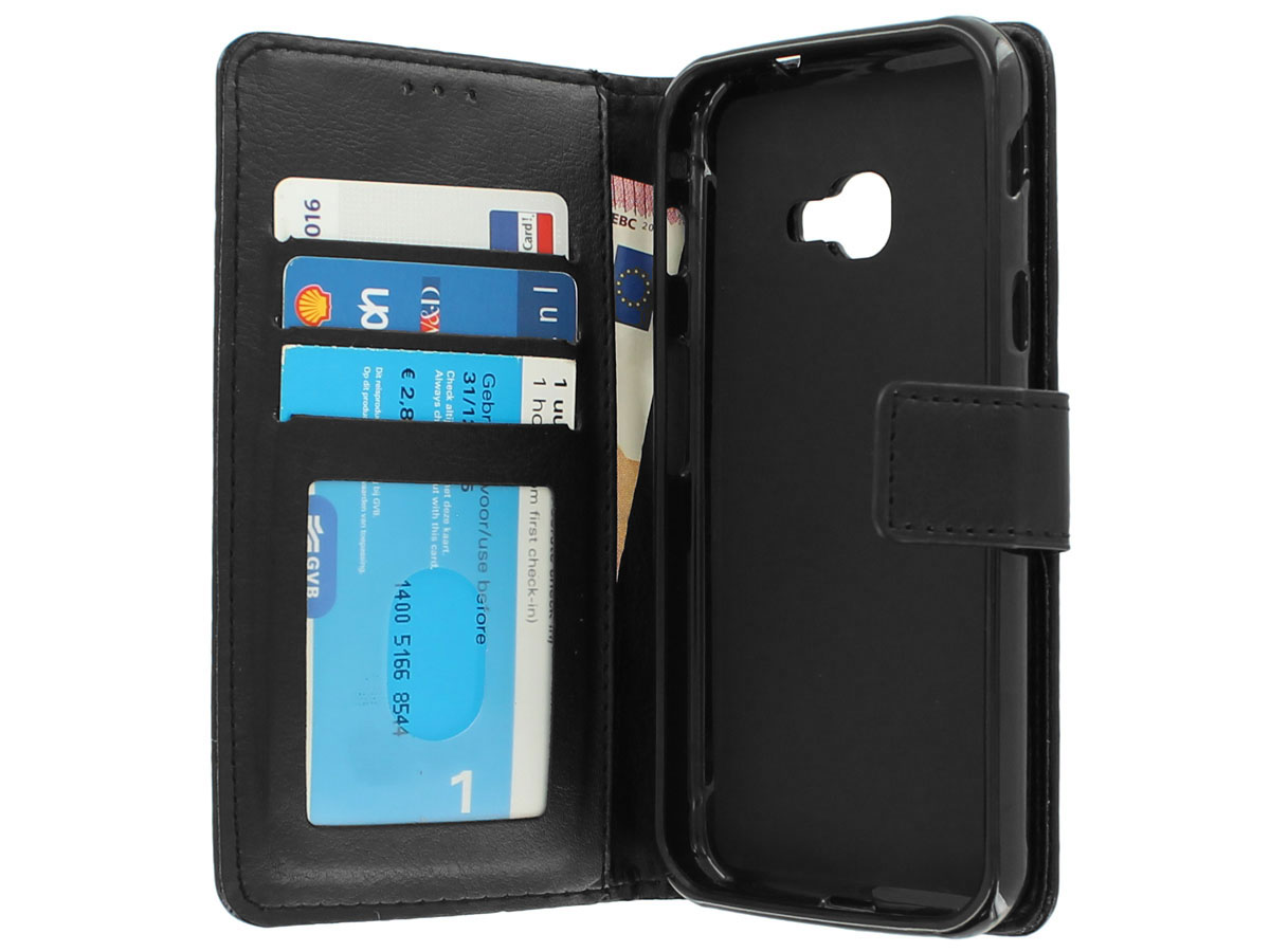 Wallet Bookcase Zwart - Samsung Galaxy Xcover 4s hoesje