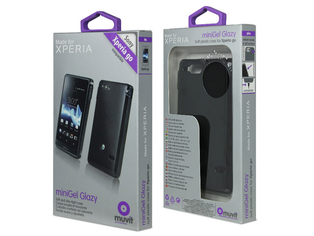 Muvit MiniGel Glazy TPU Soft Case voor Sony Xperia Go