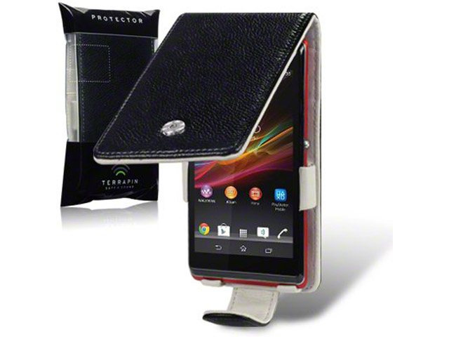 CaseBoutique Leren Topflip Case Hoesje voor Sony Xperia L