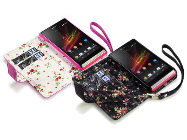 CaseBoutique Wallet Case met Bloemmotief Voering voor Sony Xperia L