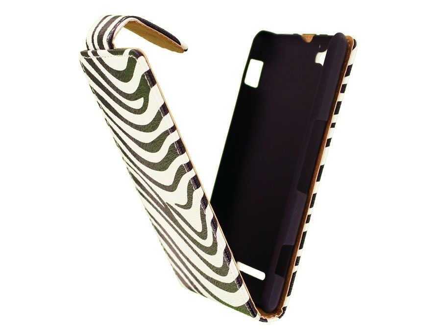 Zebra Flip Case Hoesje voor Sony Xperia M