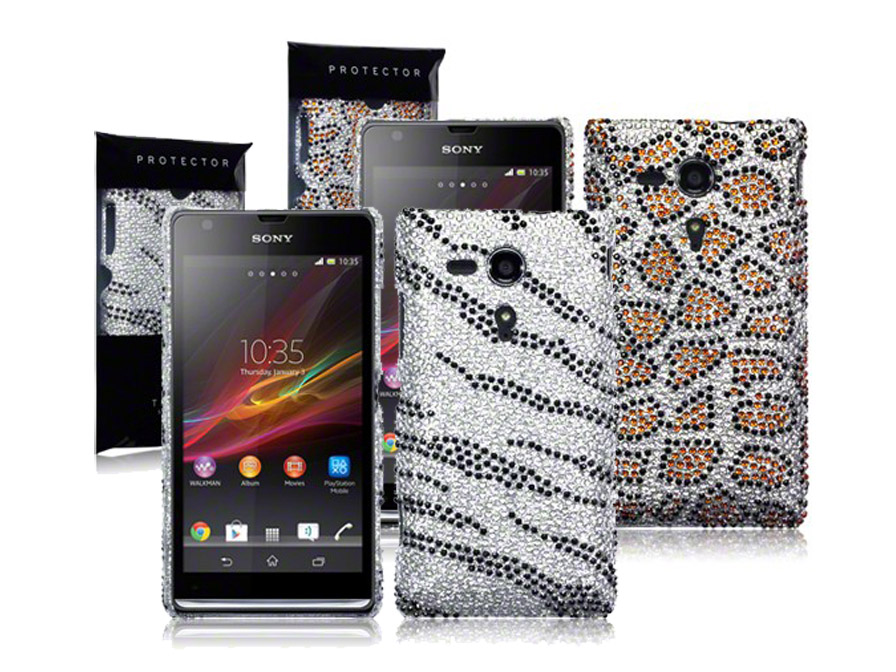 CaseBoutique Safari Diamante Case Hoesje voor Sony Xperia SP