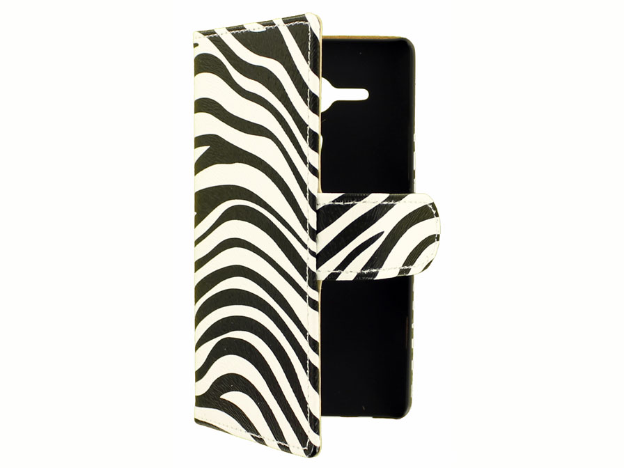Zebra Book Case Hoesje voor Sony Xperia SP