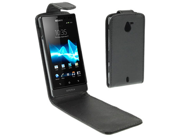 Business Leather Case voor Sony Xperia Sola (MT27i)
