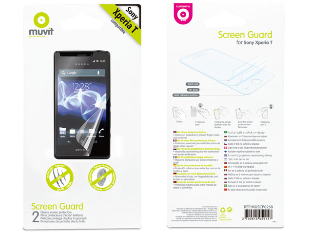 Muvit Screenprotector (2-pack) voor Sony Xperia T (LT30i)