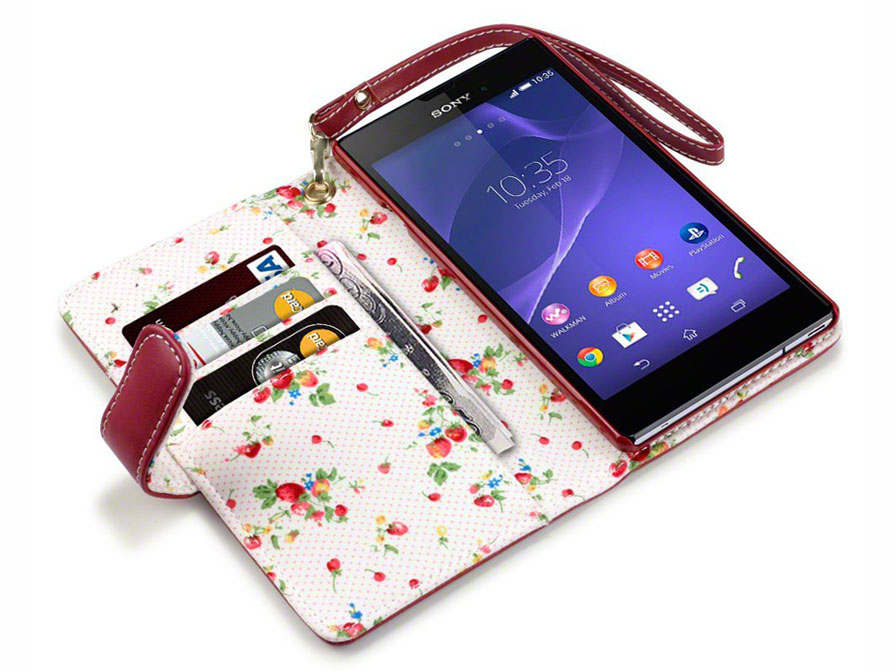 CaseBoutique Flower Wallet Case - Hoesje voor Sony Xperia T3