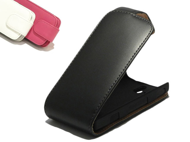 Classic Leather Flip Case voor Sony Xperia U (ST25i)