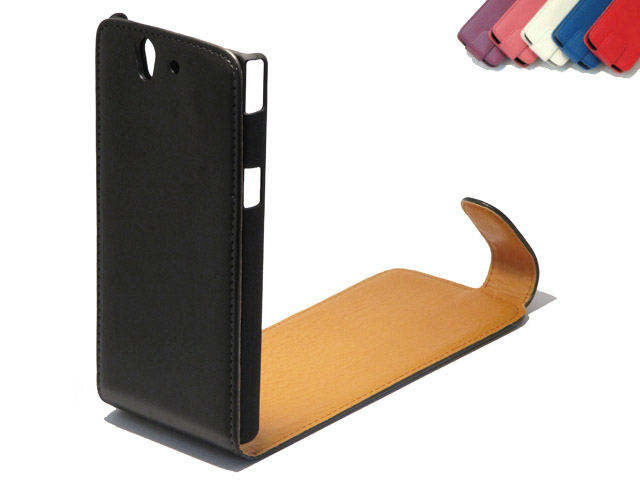 Classic Leather Flip Case voor Sony Xperia Z (C6603)
