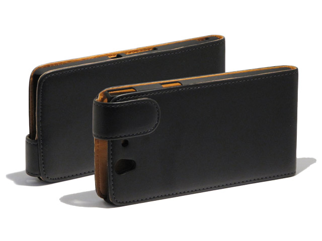 Classic Leather Flip Case voor Sony Xperia Z (C6603)