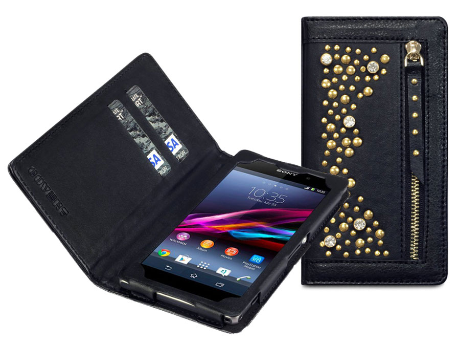 Covert Stardust Studded Wallet Case Hoesje voor Sony Xperia Z1
