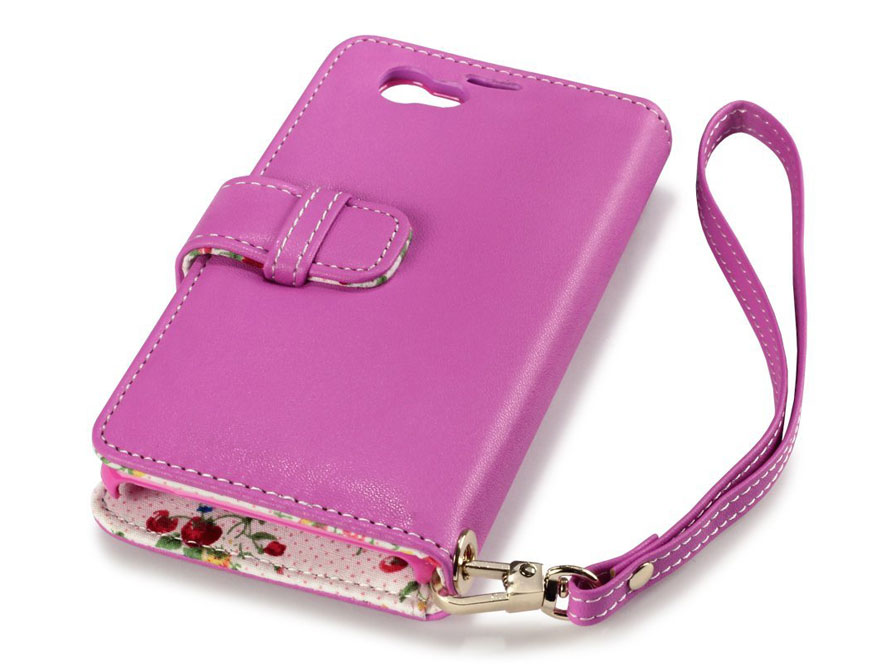 CaseBoutique Wallet Case met Bloemmotief Voering Sony Xperia Z1 Compac