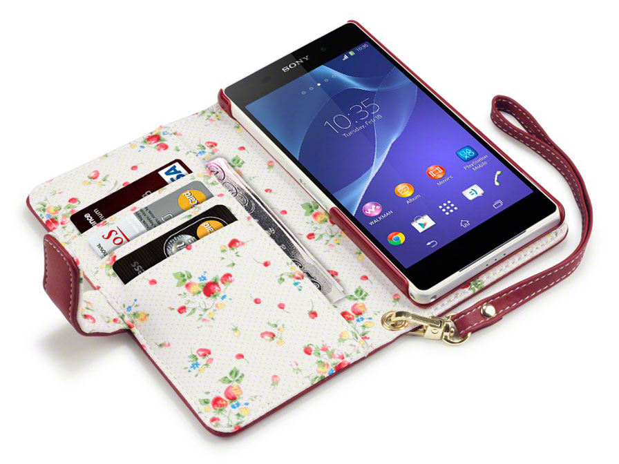 CaseBoutique Flower Wallet Case - Hoesje voor Sony Xperia Z2