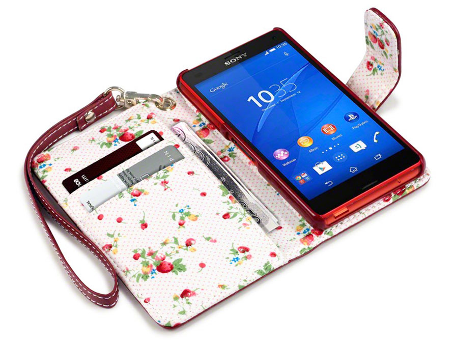 CaseBoutique Flower Wallet Case - Sony Xperia Z3 Compact Hoesje
