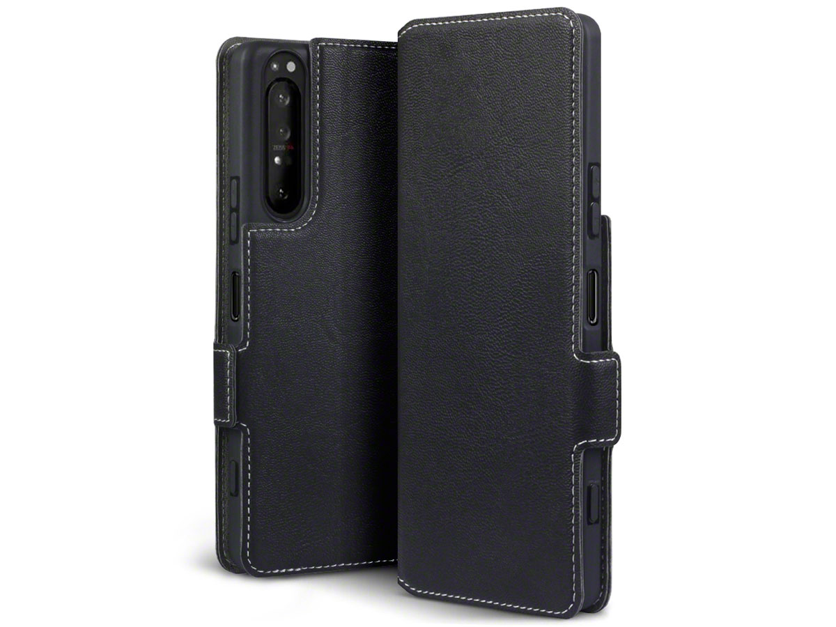 CaseBoutique Slim Bookcase Zwart - Sony Xperia 1 II hoesje