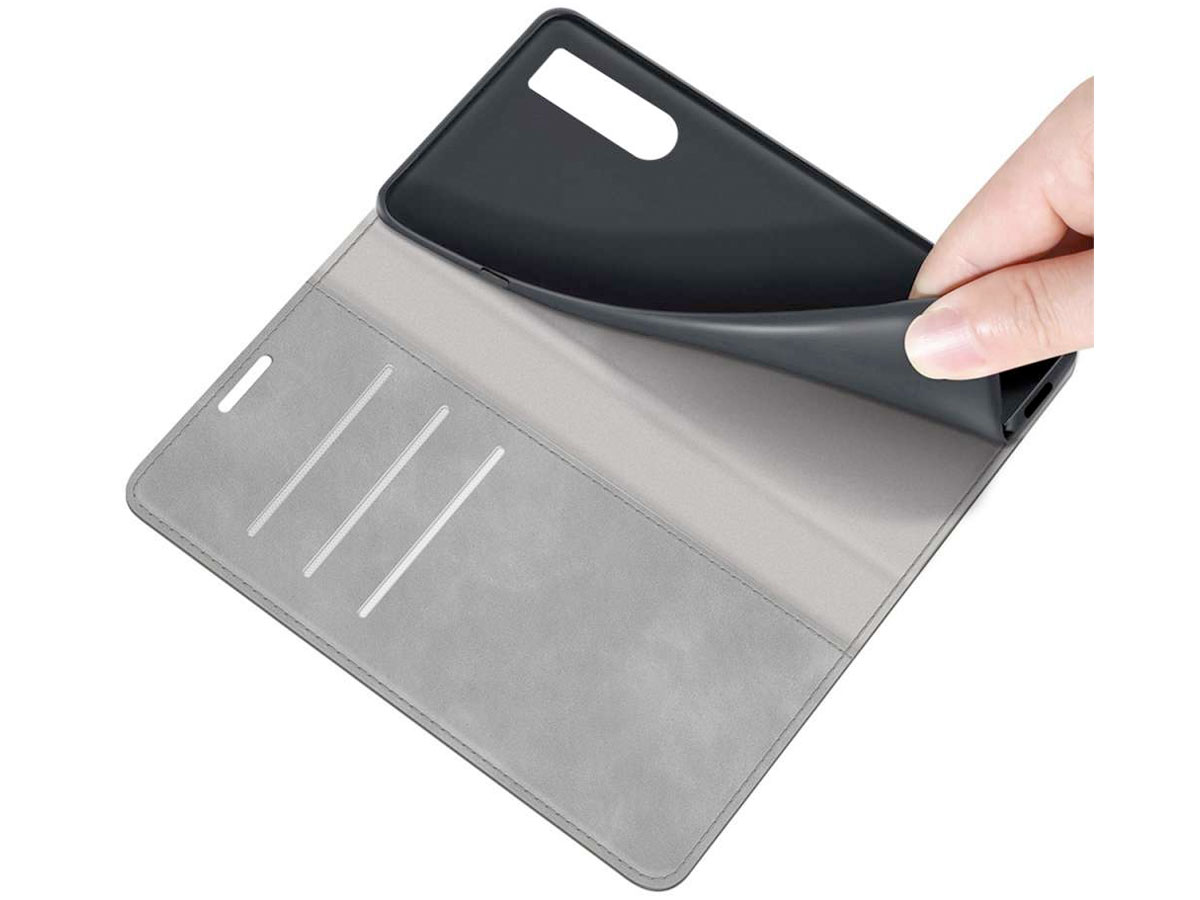 Just in Case Slim Wallet Case Grijs - Sony Xperia 1 IV hoesje