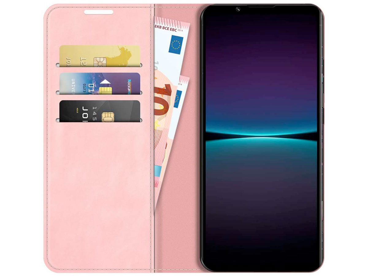 Just in Case Slim Wallet Case Roze - Sony Xperia 1 IV hoesje