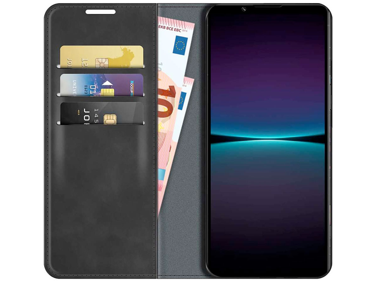 Just in Case Slim Wallet Case Zwart - Sony Xperia 1 IV hoesje