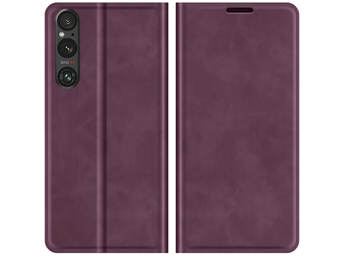 Just in Case Slim Wallet Case Paars - Sony Xperia 1 V hoesje