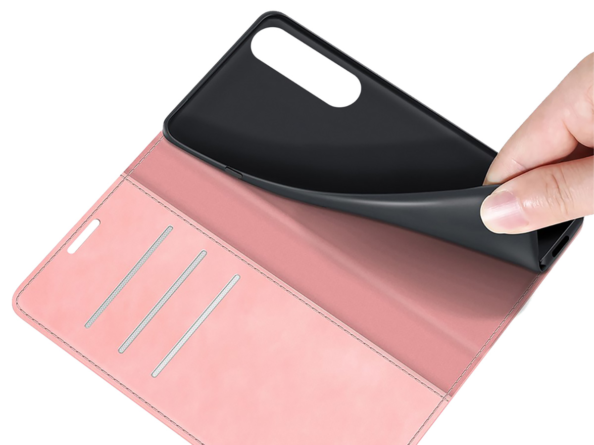 Just in Case Slim Wallet Case Roze - Sony Xperia 1 V hoesje