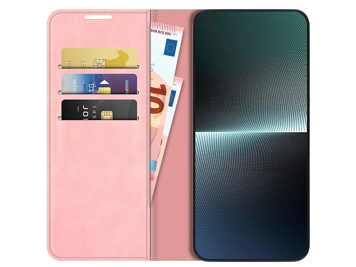 Just in Case Slim Wallet Case Roze - Sony Xperia 1 V hoesje