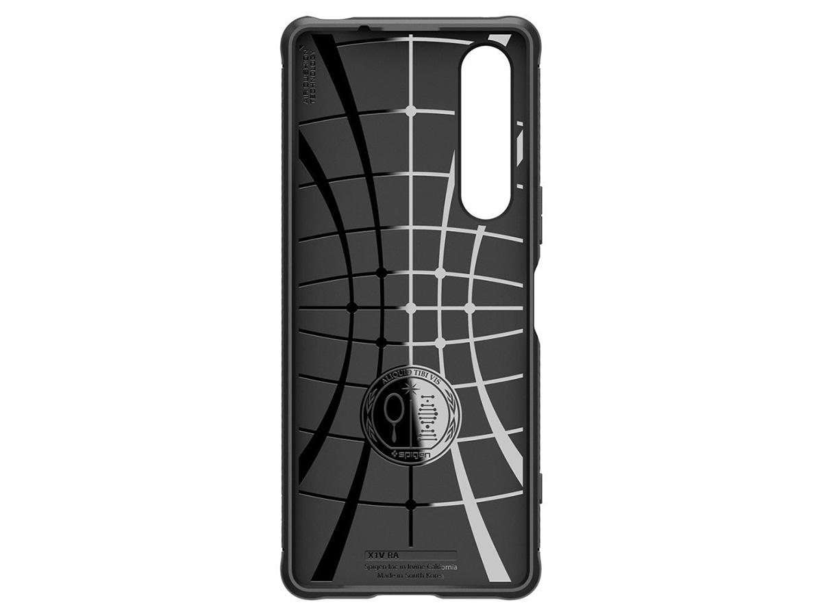 Spigen Rugged Armor Case Zwart - Sony Xperia 1 V Hoesje