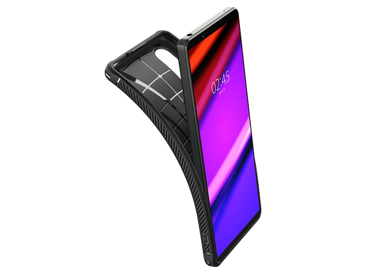 Spigen Rugged Armor Case Zwart - Sony Xperia 1 V Hoesje