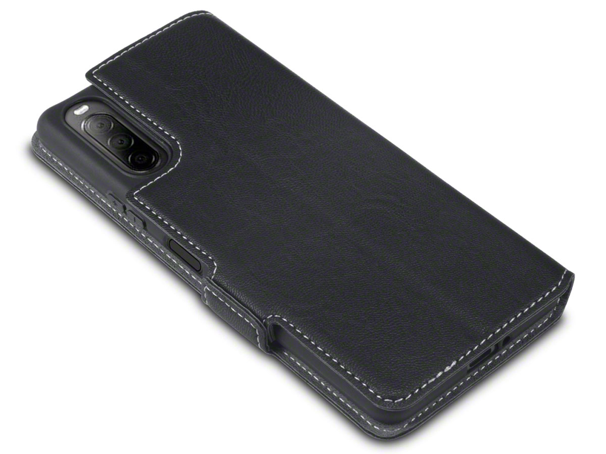 CaseBoutique Slim Bookcase Zwart - Sony Xperia 10 II hoesje