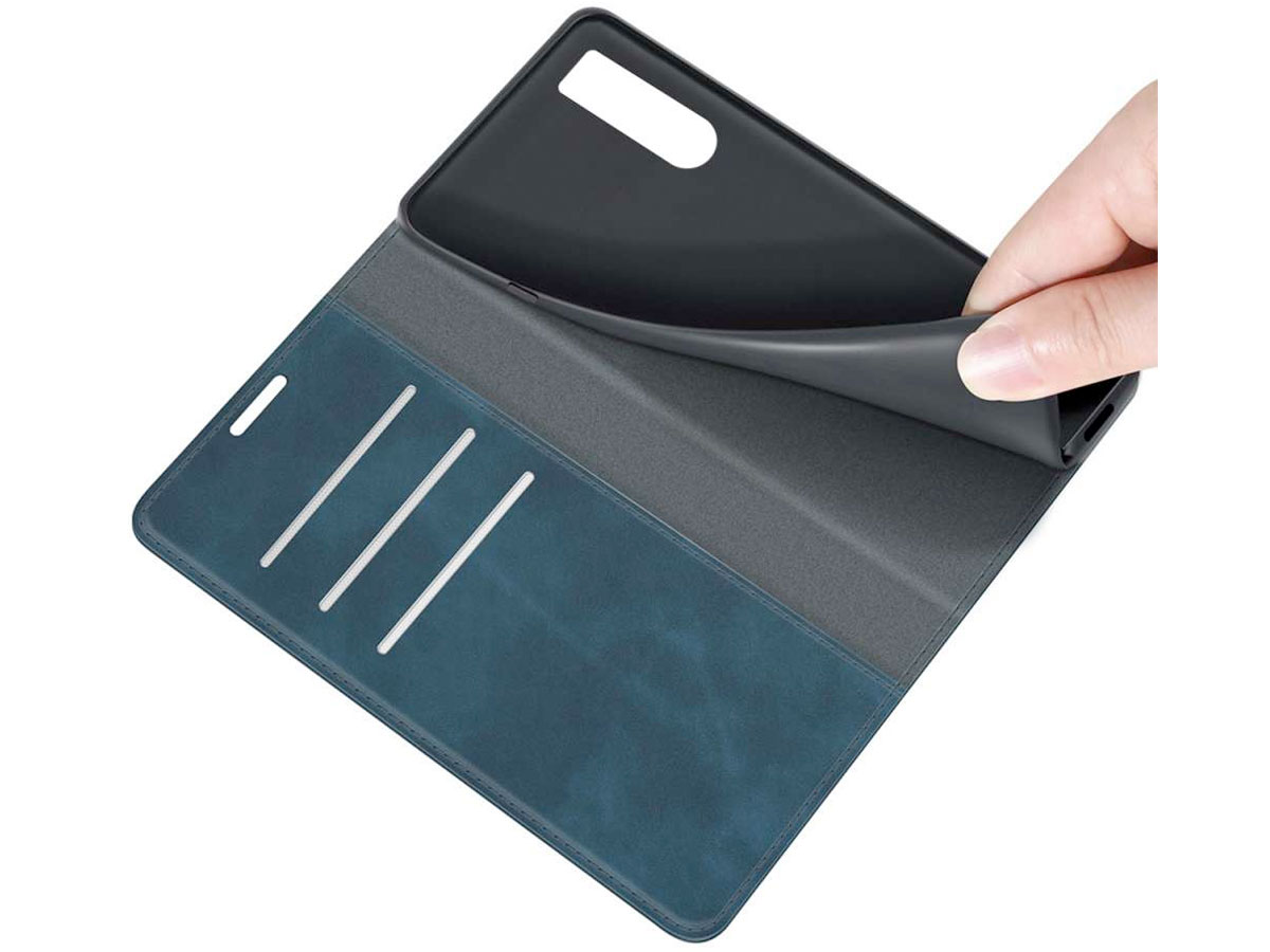 Just in Case Slim Wallet Case Blauw - Sony Xperia 10 IV hoesje