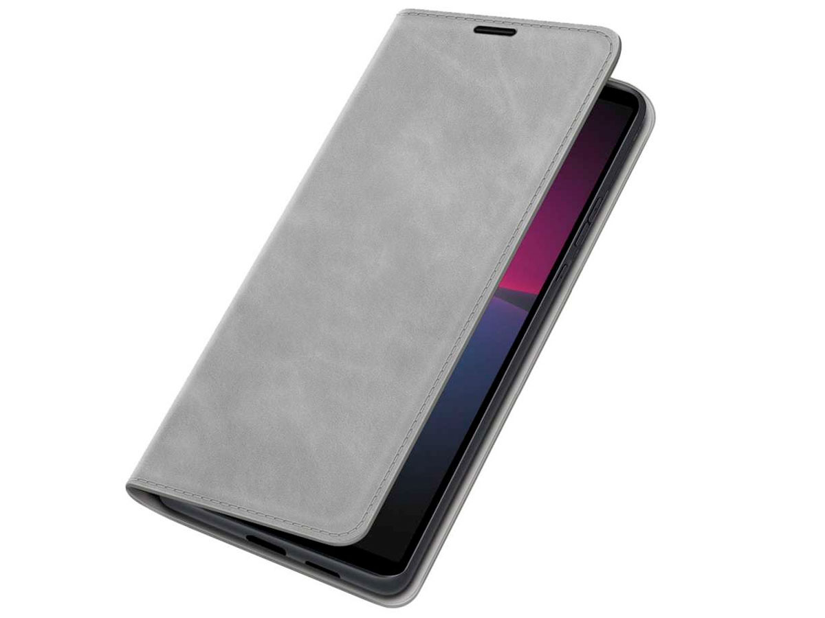 Just in Case Slim Wallet Case Grijs - Sony Xperia 10 IV hoesje