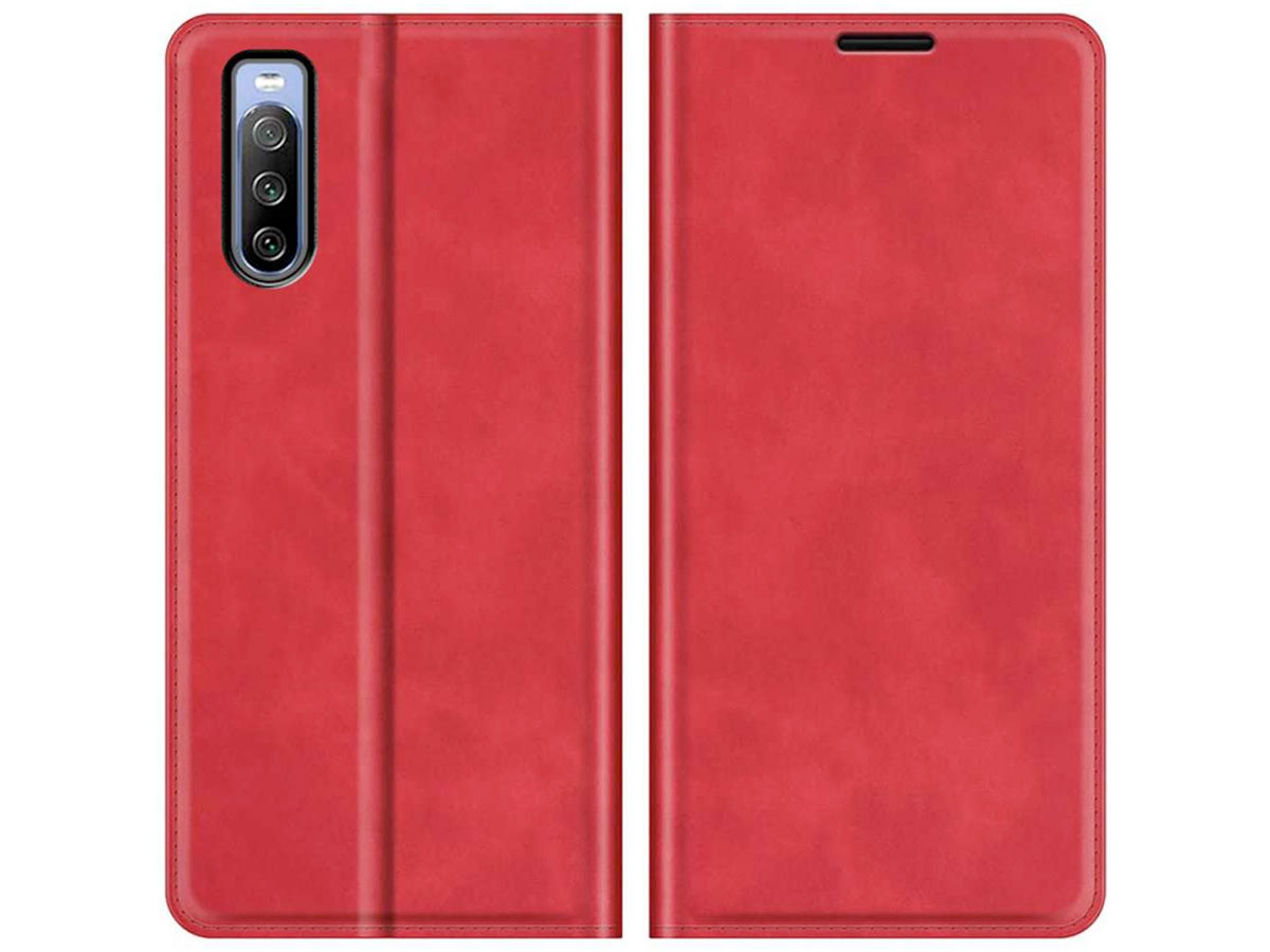 Just in Case Slim Wallet Case Rood - Sony Xperia 10 IV hoesje