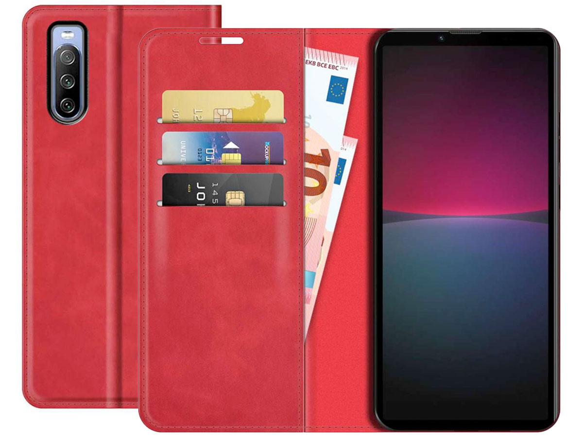 walgelijk inschakelen bijgeloof Slimfit Wallet Case Sony Xperia 10 IV Hoesje | Rood