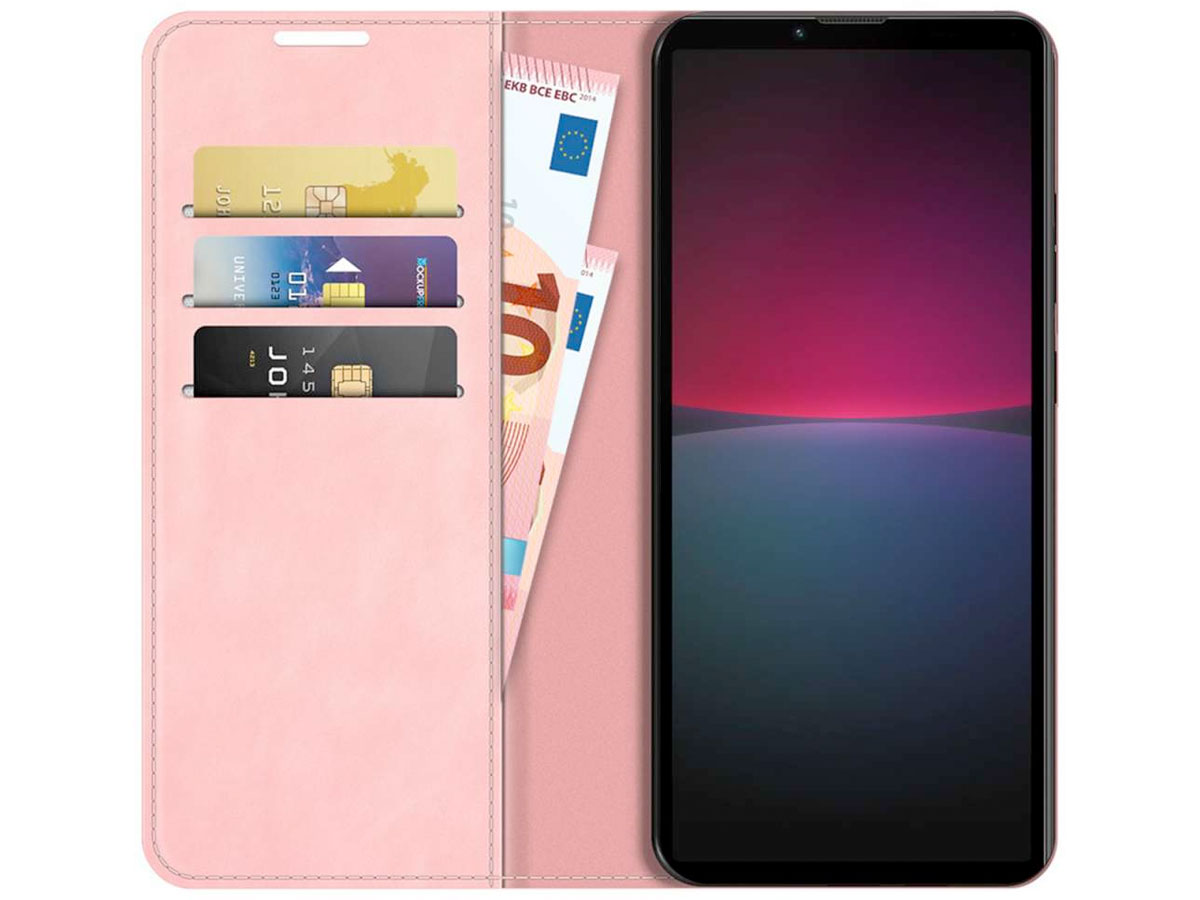 Just in Case Slim Wallet Case Roze - Sony Xperia 10 IV hoesje