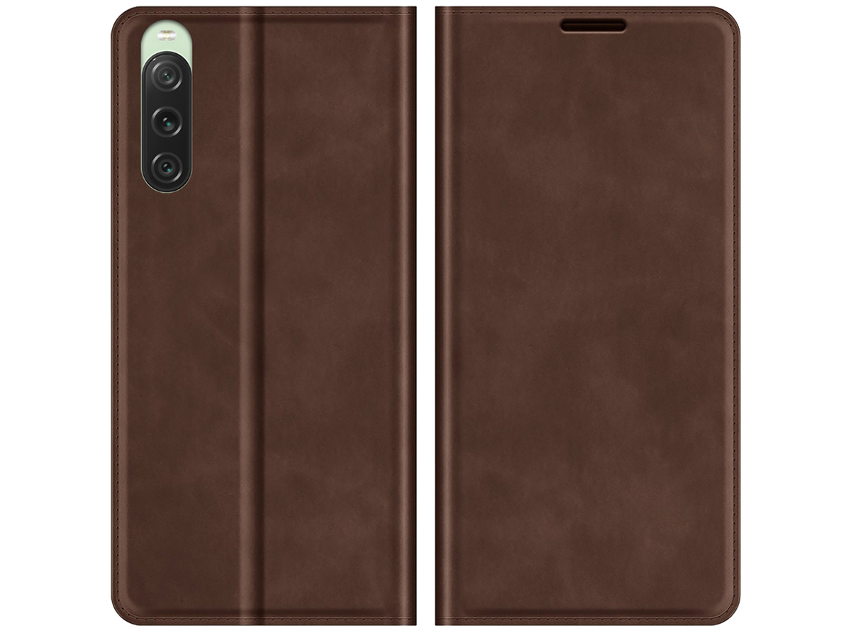 Just in Case Slim Wallet Case Bruin - Sony Xperia 10 V hoesje