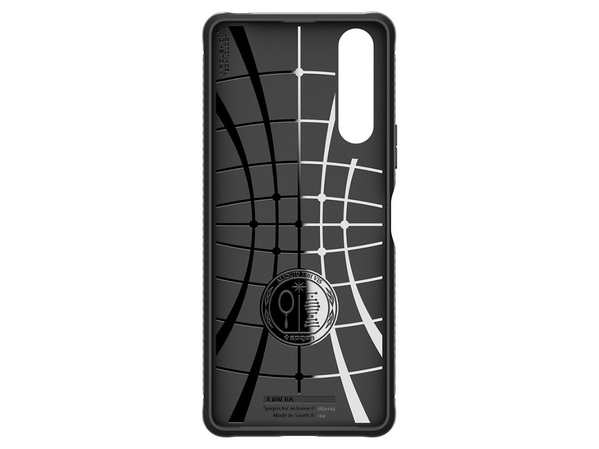 Spigen Rugged Armor Case Zwart - Sony Xperia 10 V Hoesje