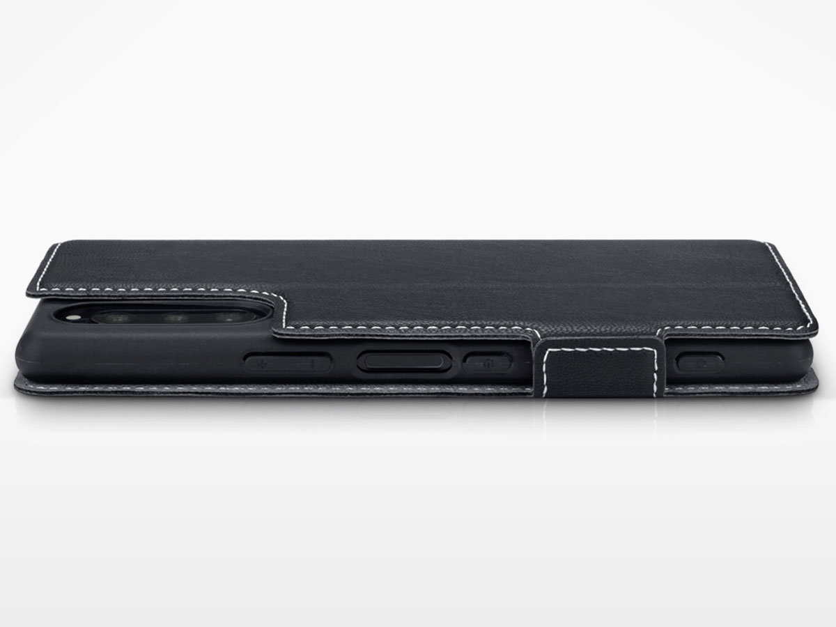 CaseBoutique Slim Bookcase Zwart - Sony Xperia 5 hoesje