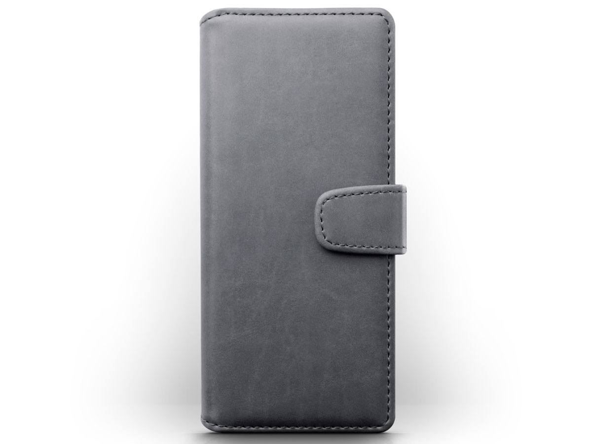 CaseBoutique Leather Wallet Case Grijs - Sony Xperia 5 hoesje