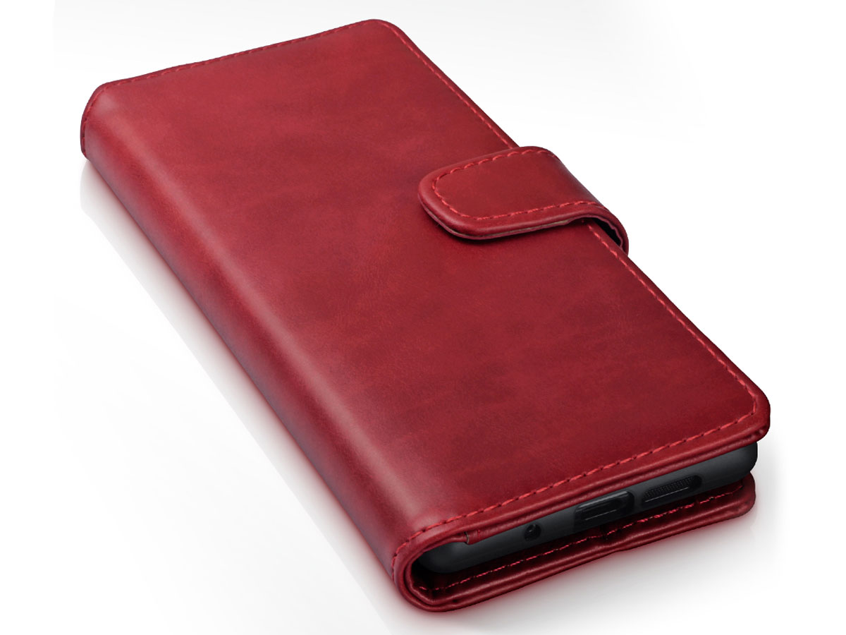 CaseBoutique Leather Wallet Case Rood - Sony Xperia 5 hoesje