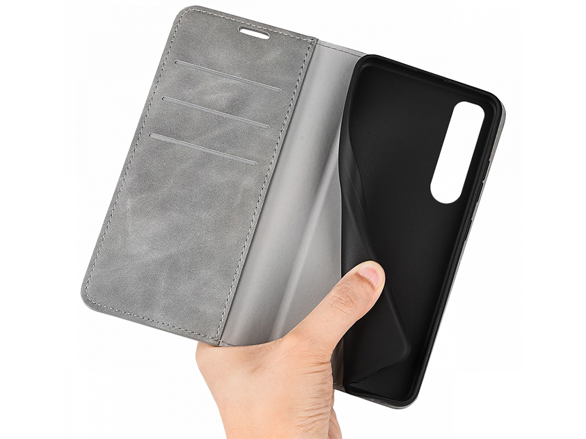 Just in Case Slim Wallet Case Grijs - Sony Xperia 5 IV hoesje