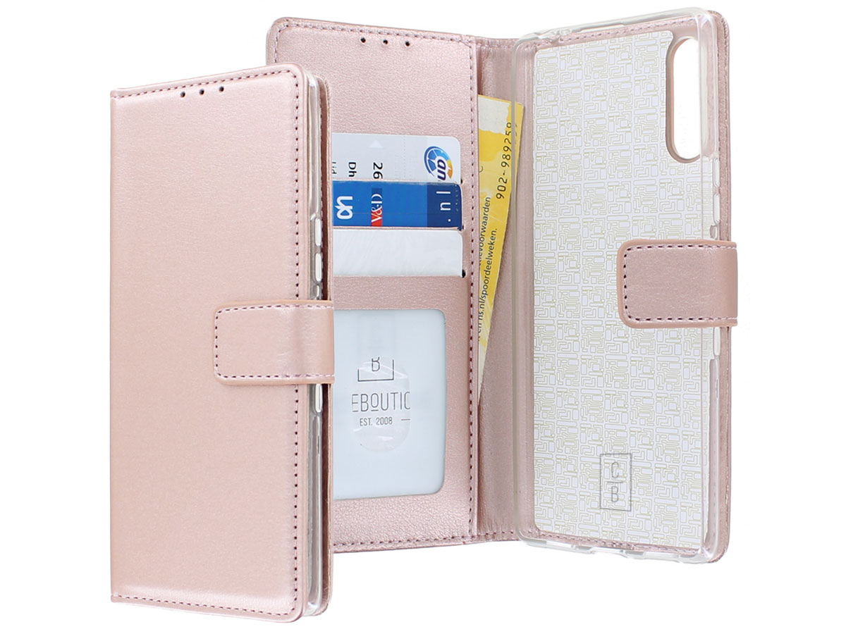 Bookcase Mapje Rosé Goud - Sony Xperia L4 hoesje