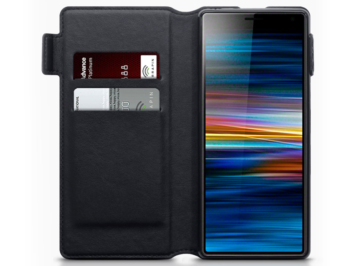 CaseBoutique Slim Wallet Case Carbon - Sony Xperia 10 hoesje