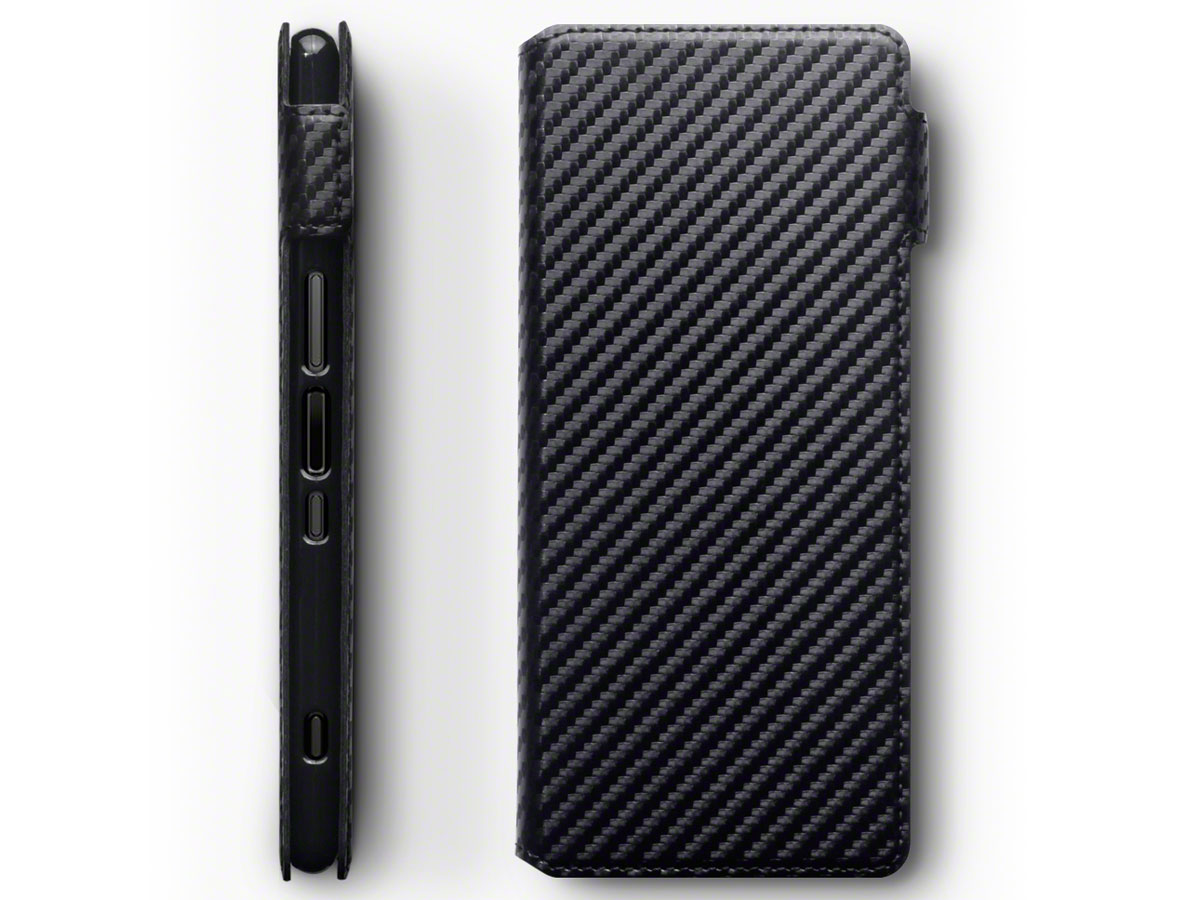 CaseBoutique Slim Bookcase Carbon - Sony Xperia 1 hoesje